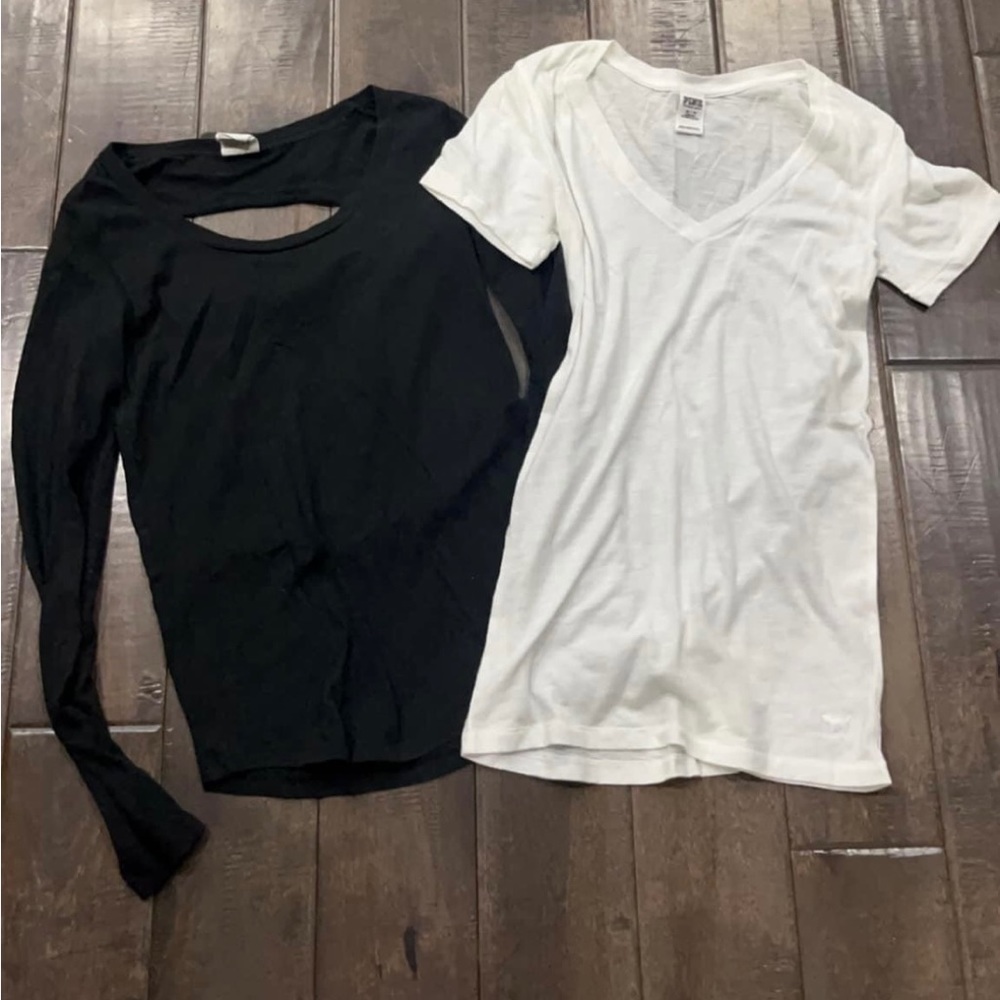 Pink by Victoria Secret set of 2 shirts size xsmall